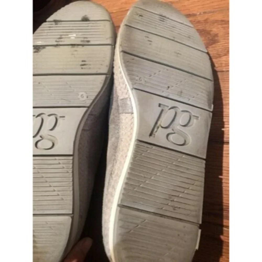 Paul Green two tone leather Posh espadrilles flat slipon sneakers size 8.5